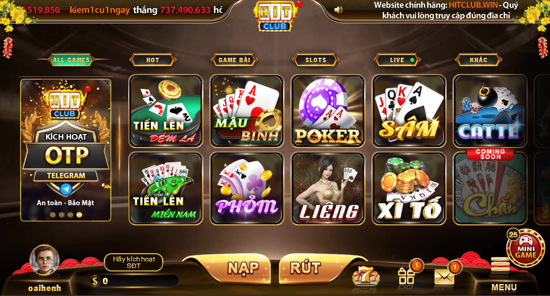 Kho game đa dạng đồ sộ của nhà cái Hitclub